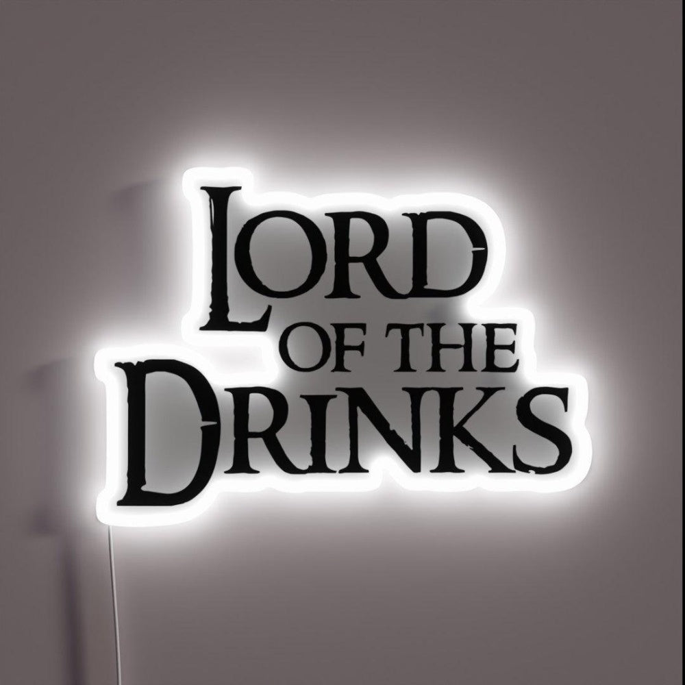 Lord Of The Drinks Rgb Led Neon Sign - Custom LED neon sign front view