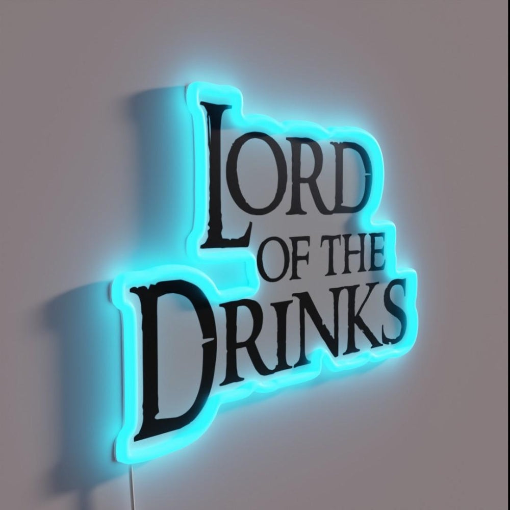 Lord Of The Drinks Rgb Led Neon Sign - LED neon sign close-up detail