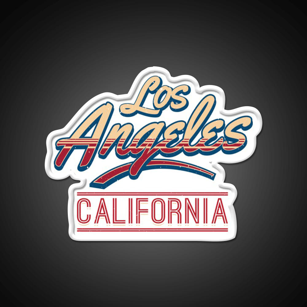 Los Angeles California Letter Two Design Asian Cultural Led Neon Sign Rgb Color - Shineneon