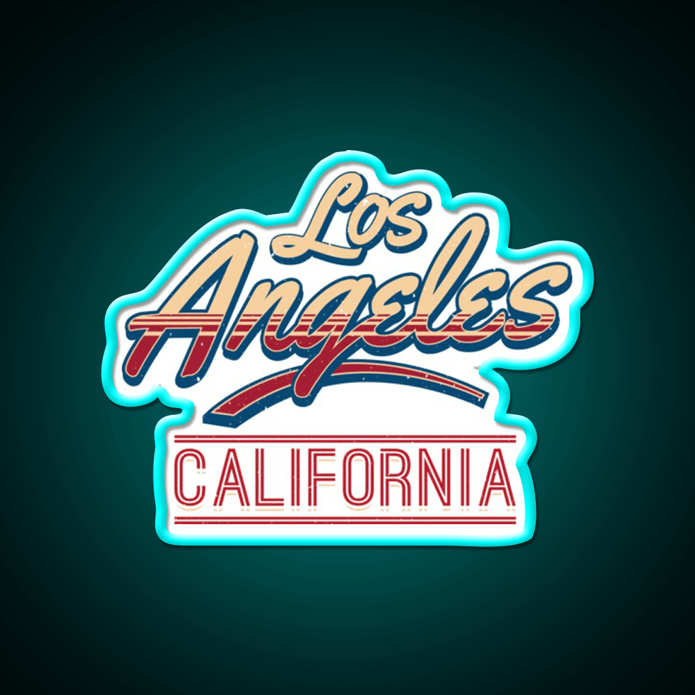 Los Angeles California Letter Two Design Asian Cultural Led Neon Sign Rgb Color - Shineneon