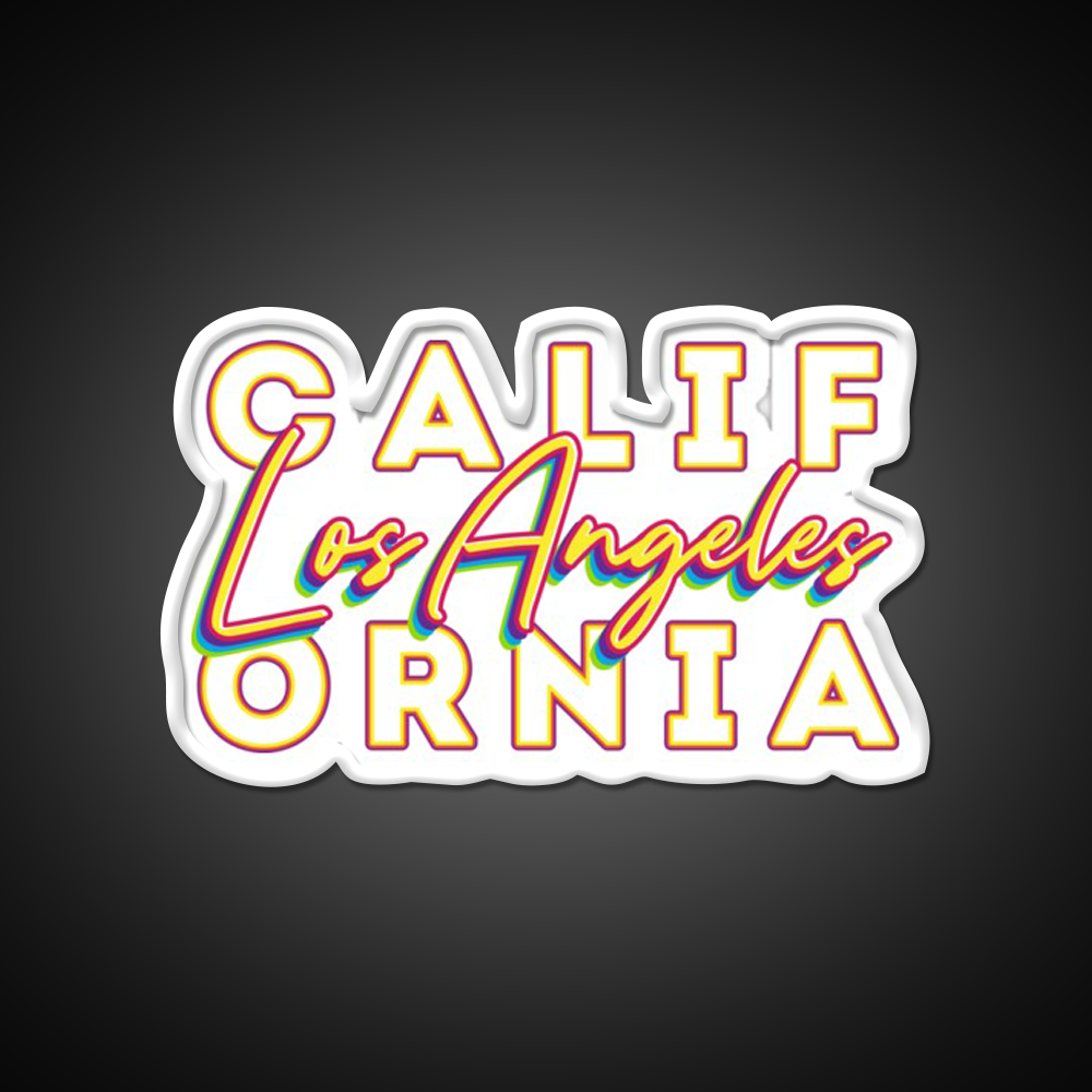 Los Angeles California Typographic Split Asian Cultural Led Neon Sign Rgb Color - LED neon sign view 11