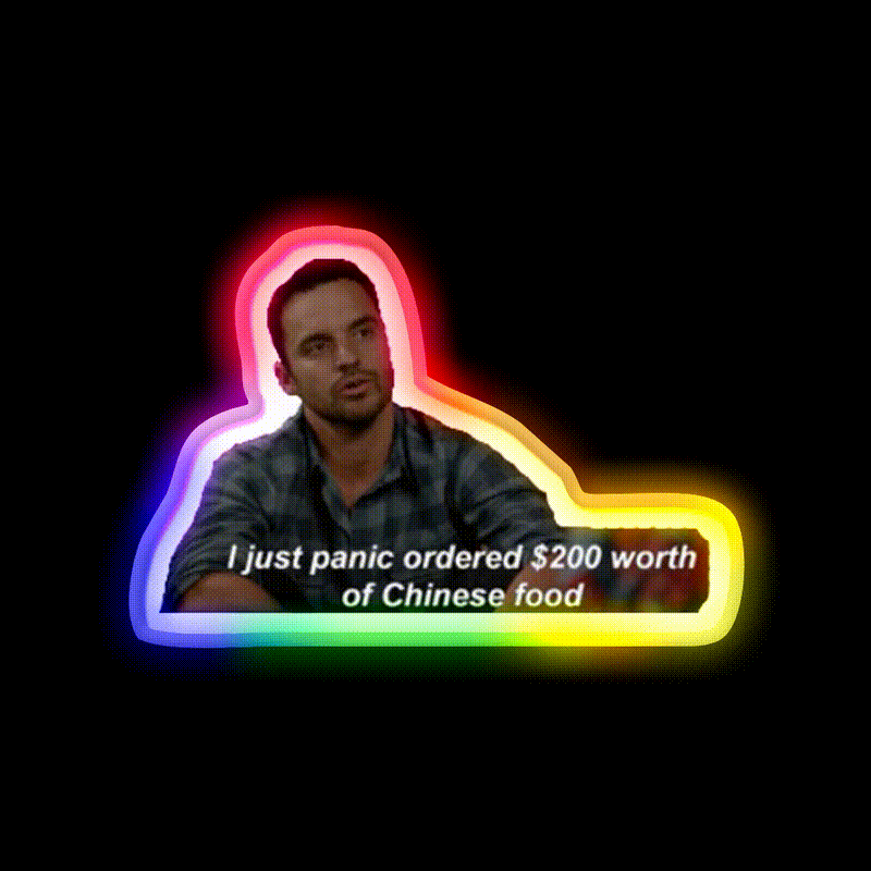 Lots Of Chinese Food Led Neon Sign Chinese Food Rgb Color