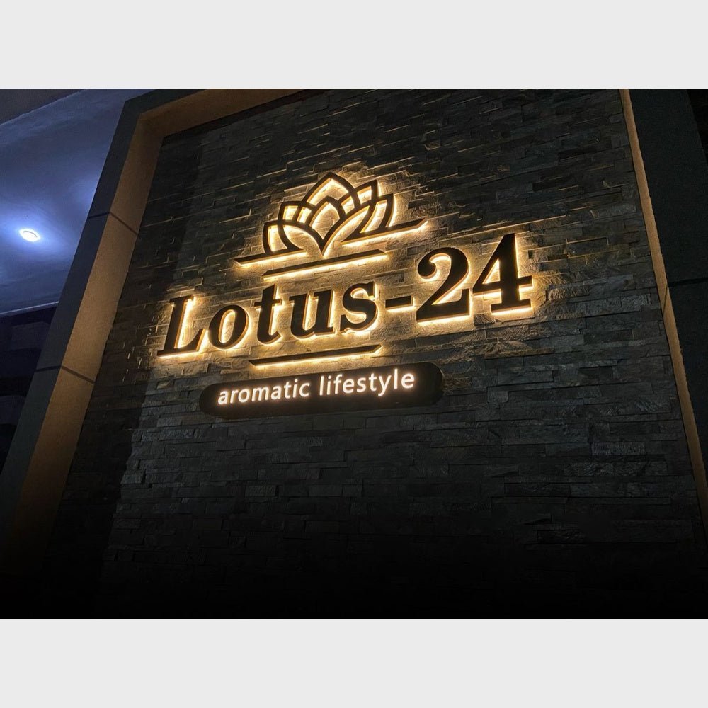 Lotus 24 3D Backlit Channel Letters Led Light Sign - Shineneon