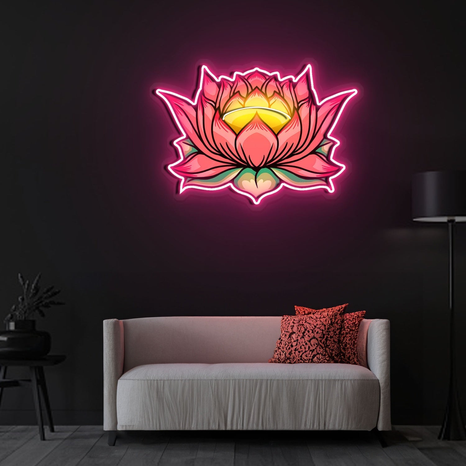 Lotus Flower Neon X Acrylic Artwork | Shineneon