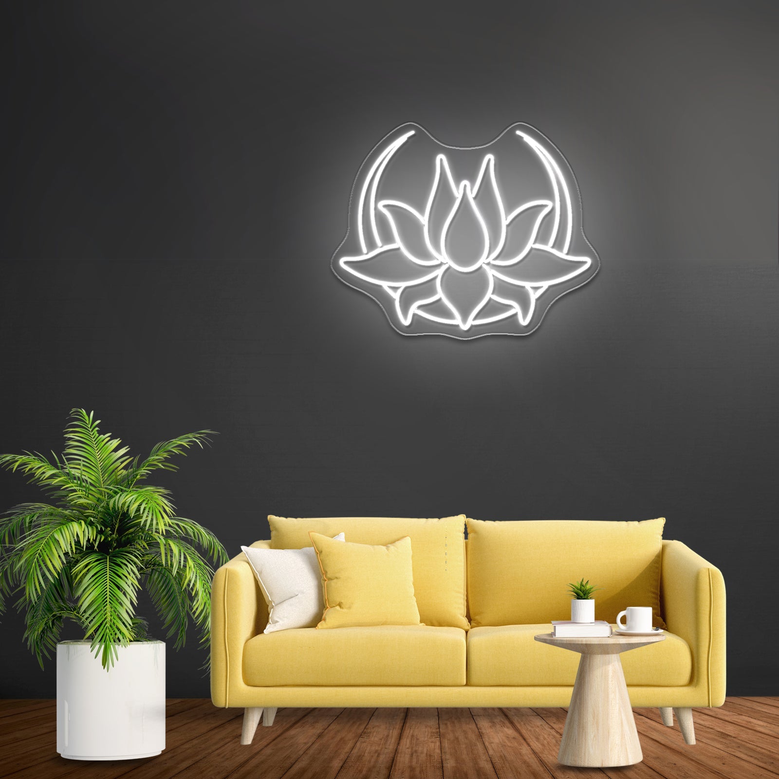 Lotus Moon Neon Sign Wall Decor Neon Sign For Sale - Shineneon