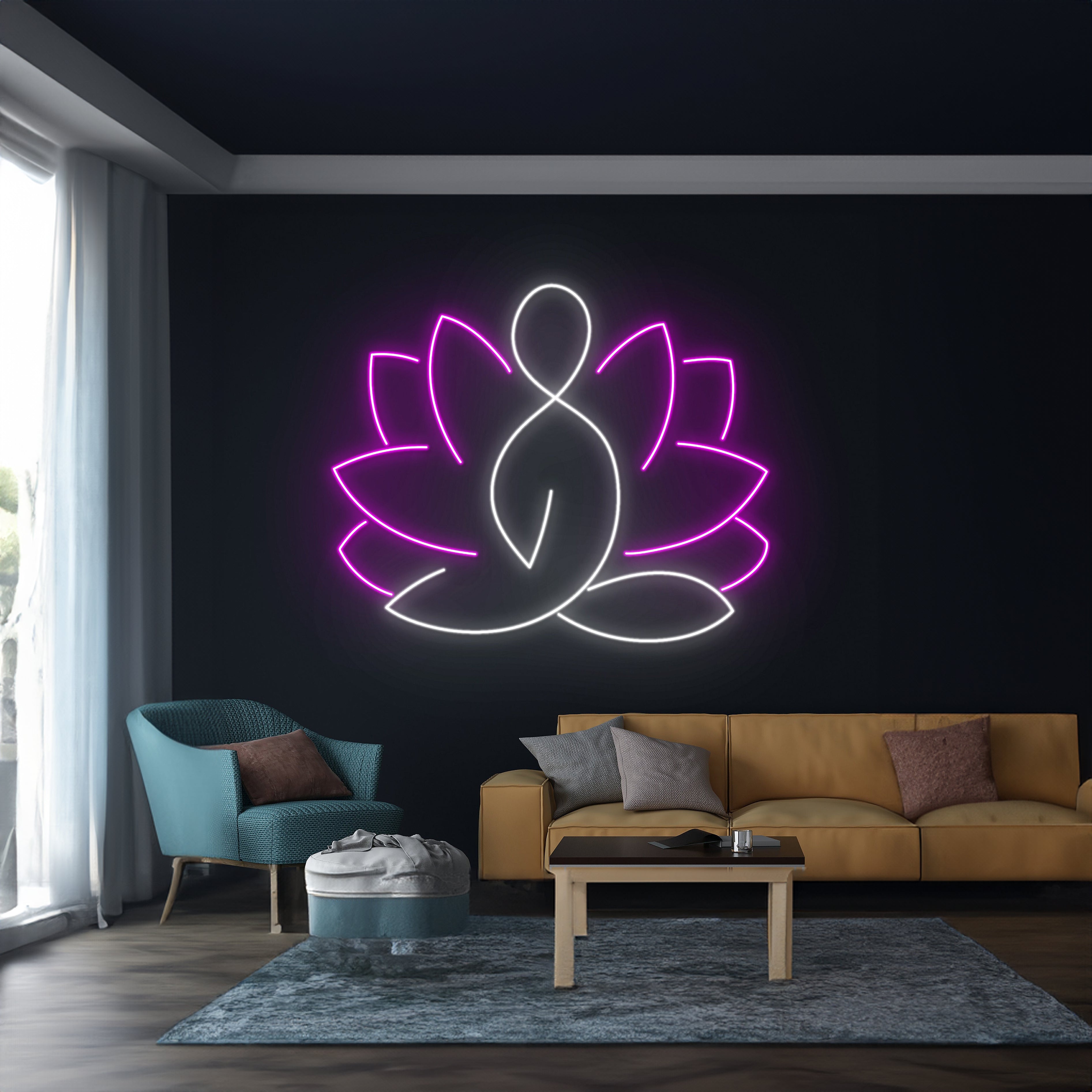 Lotus Pose Yoga Neon Sign | Shineneon