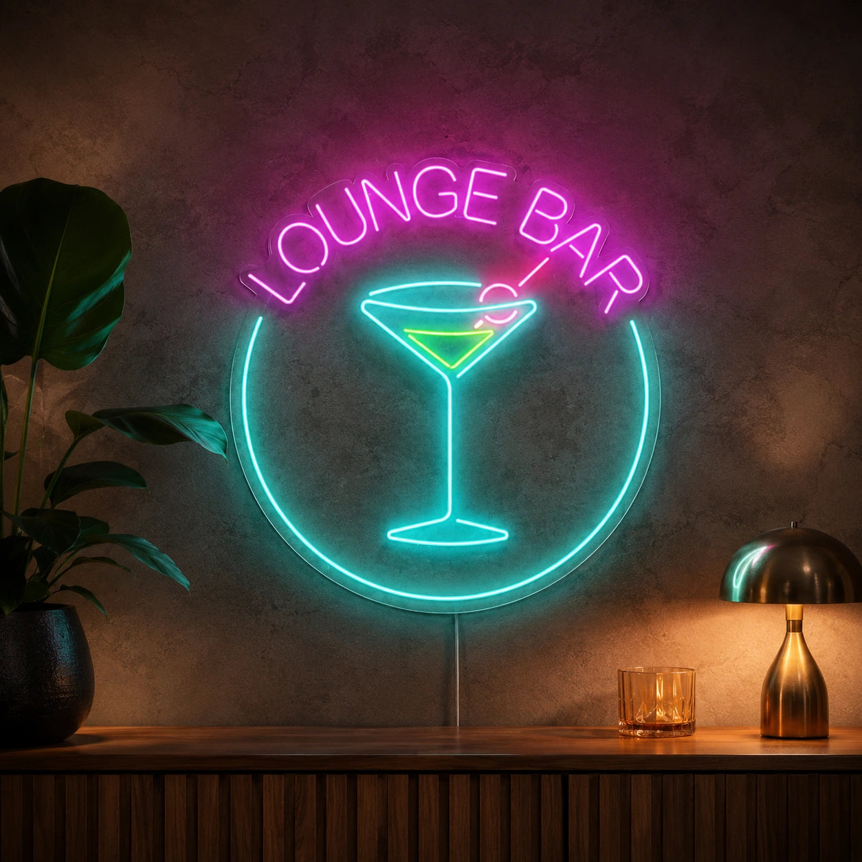 Lounge Bar Martini Neon Sign LED Neon Sign high-converting product image