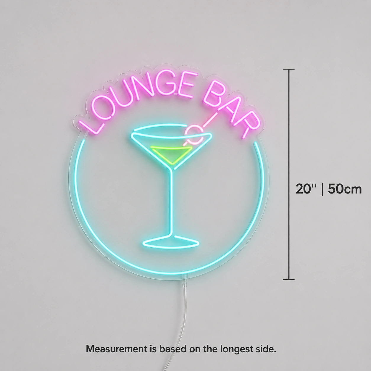 Lounge Bar Martini Neon Sign LED Neon Sign size image