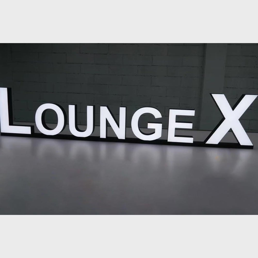 Lounge X 3D Frontlit Channel Letters Led Light Sign - Shineneon