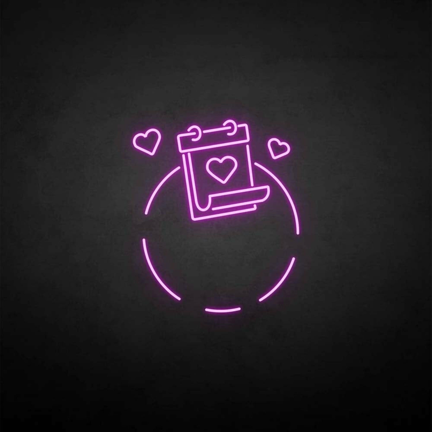 Love And Calendar Neon Sign | Shineneon