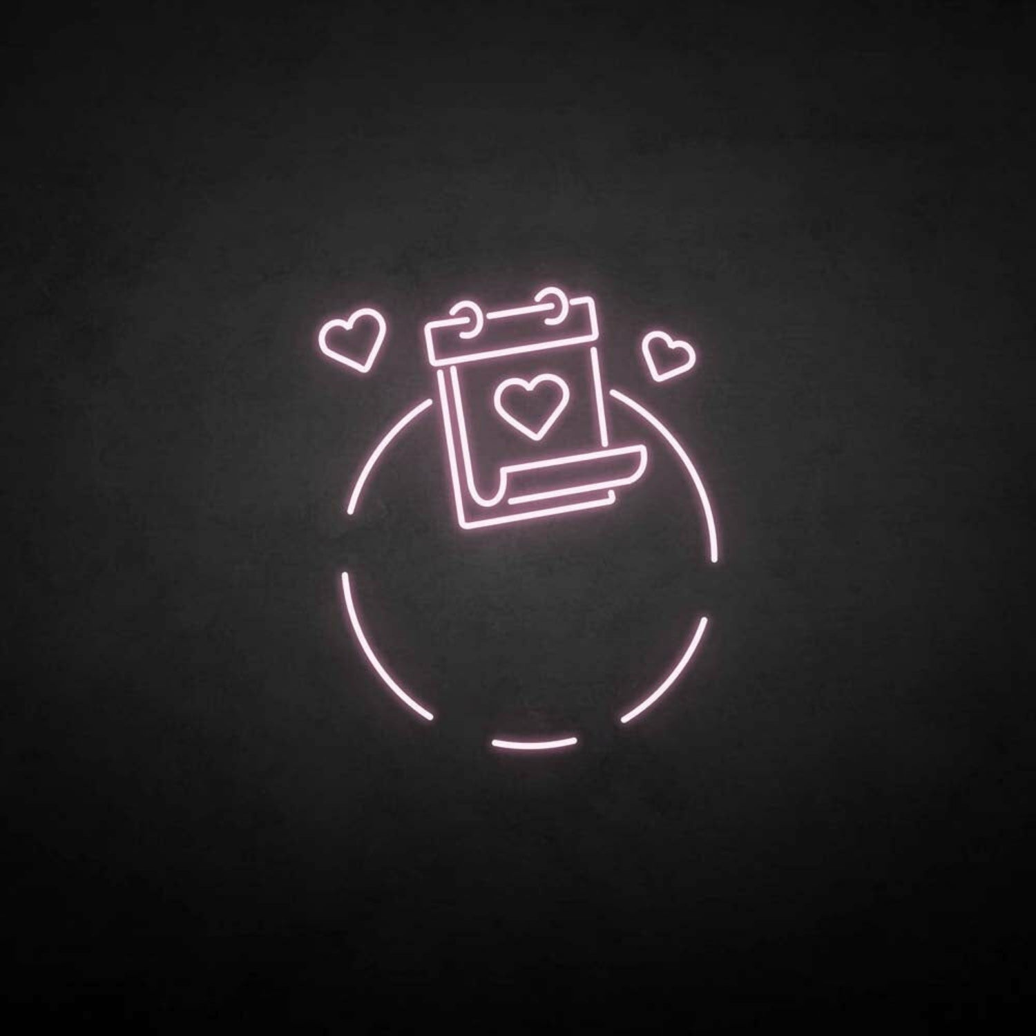 Love And Calendar Neon Sign | Shineneon