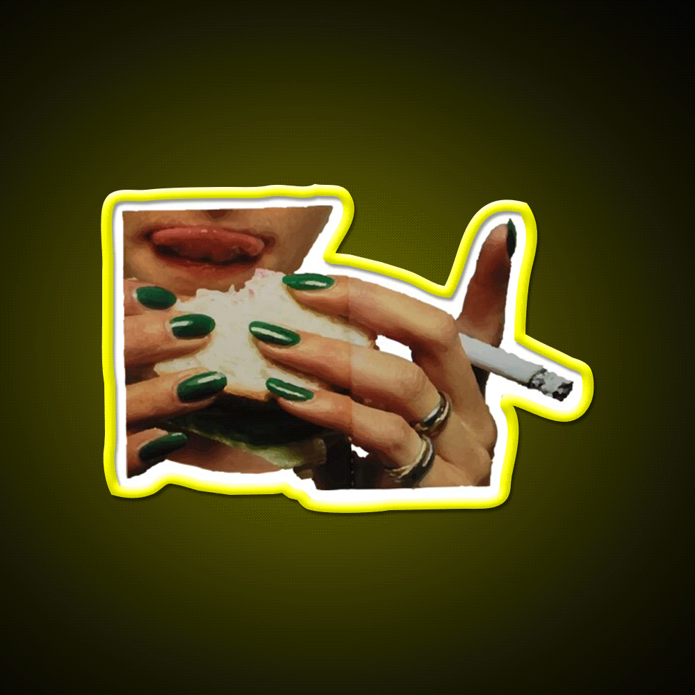 Love And Cigarettes Nail Salon Led Neon Sign Rgb Color - Custom LED neon sign front view