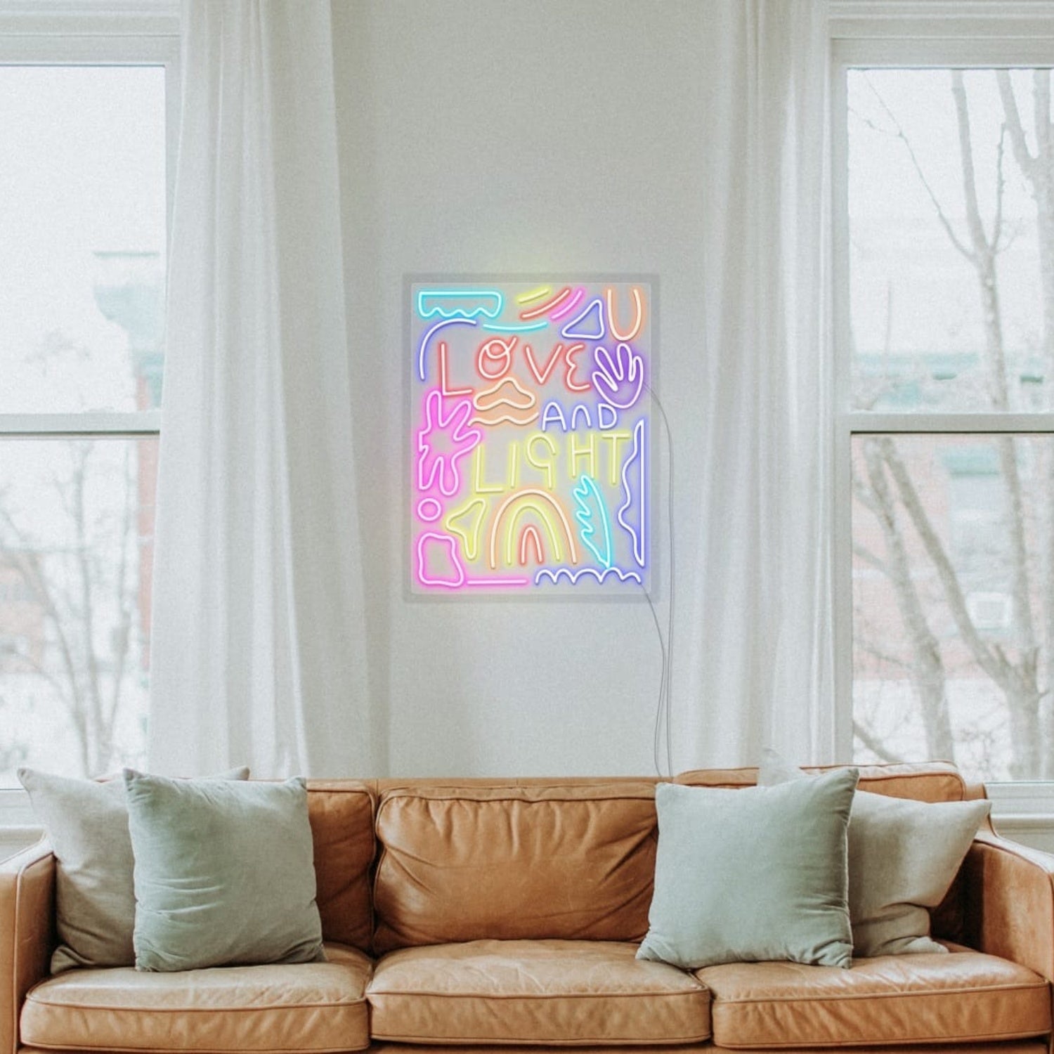 Love And Light Led Neon Sign Wall Art | Shineneon