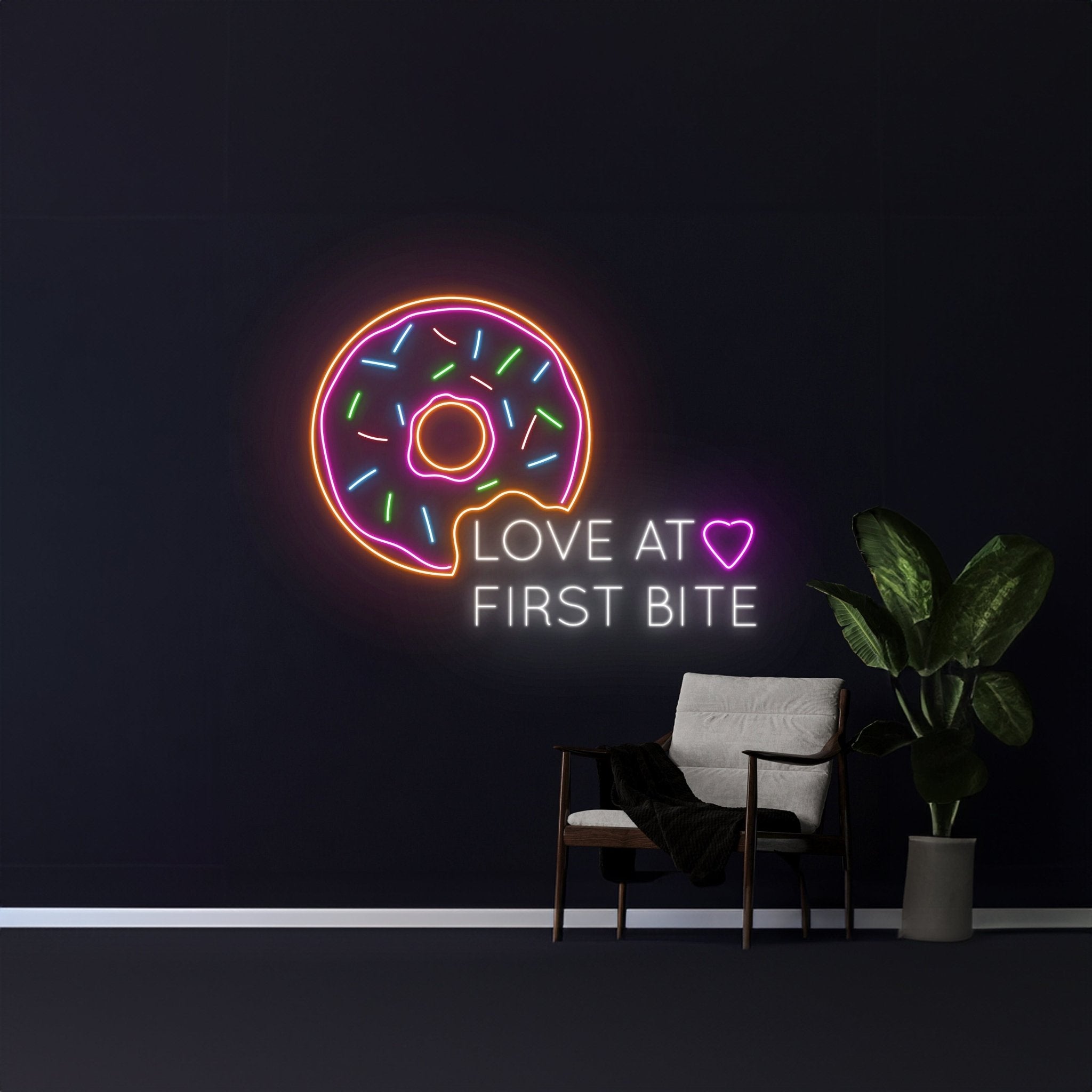 Love At First Bite Donut Neon Light - Shineneon
