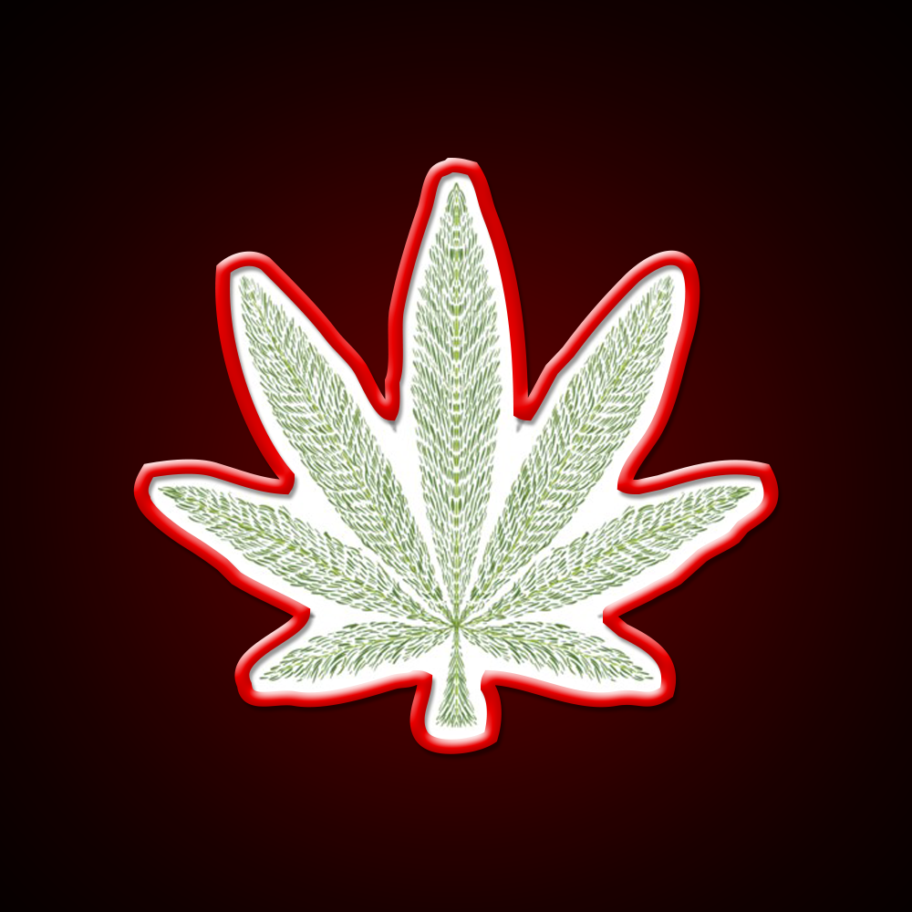 Love Bob Marley Hemp Inspired Green Leaf Led Neon Sign Rgb Color - LED neon sign view 10