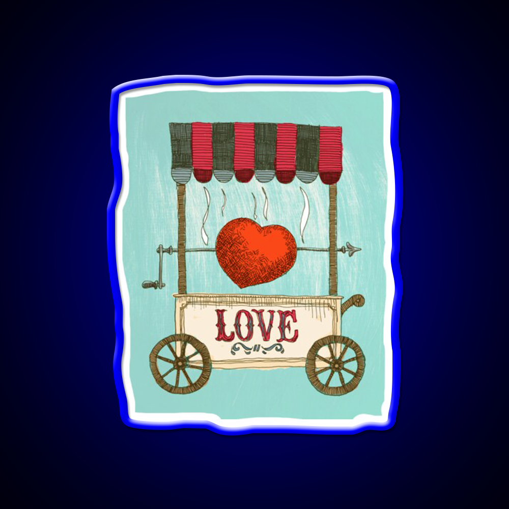 Love Booth Fast Food Led Neon Sign For Burger Place Rgb Color