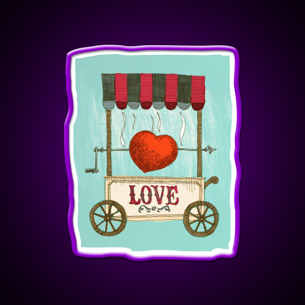 Love Booth Fast Food Led Neon Sign For Burger Place Rgb Color