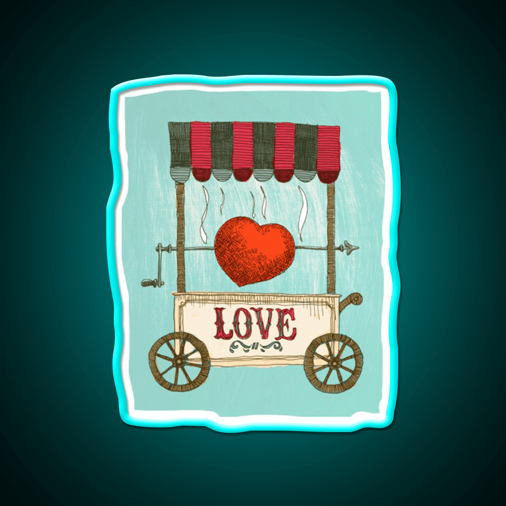 Love Booth Fast Food Led Neon Sign For Burger Place Rgb Color - Shineneon