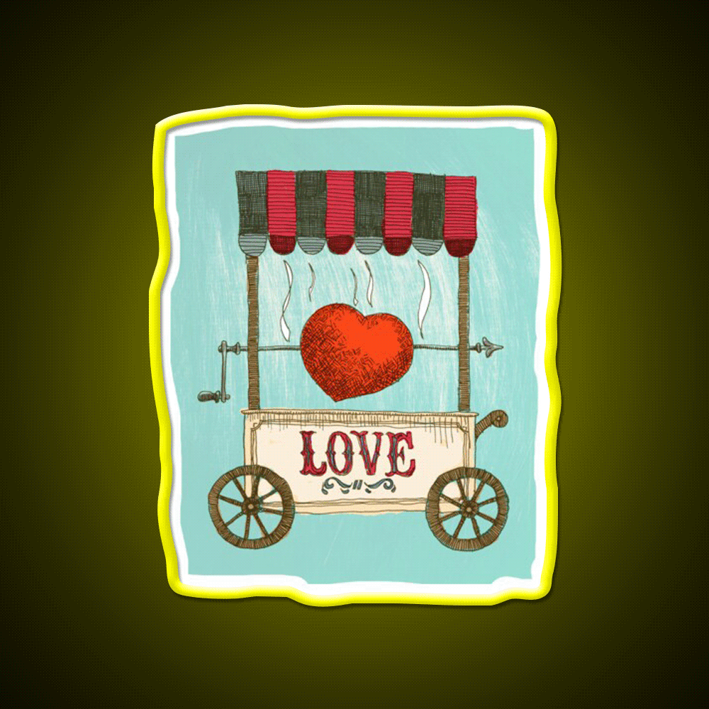 Love Booth Fast Food Led Neon Sign For Burger Place Rgb Color