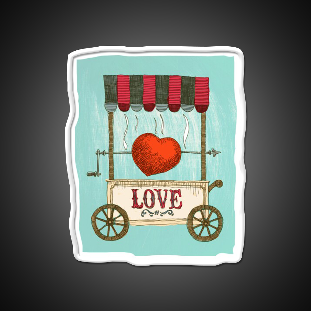 Love Booth Fast Food Led Neon Sign For Burger Place Rgb Color