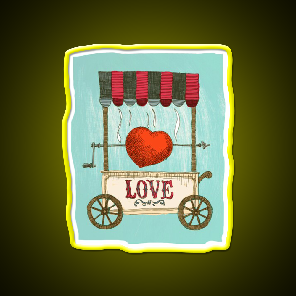 Love Booth Fast Food Led Neon Sign For Burger Place Rgb Color