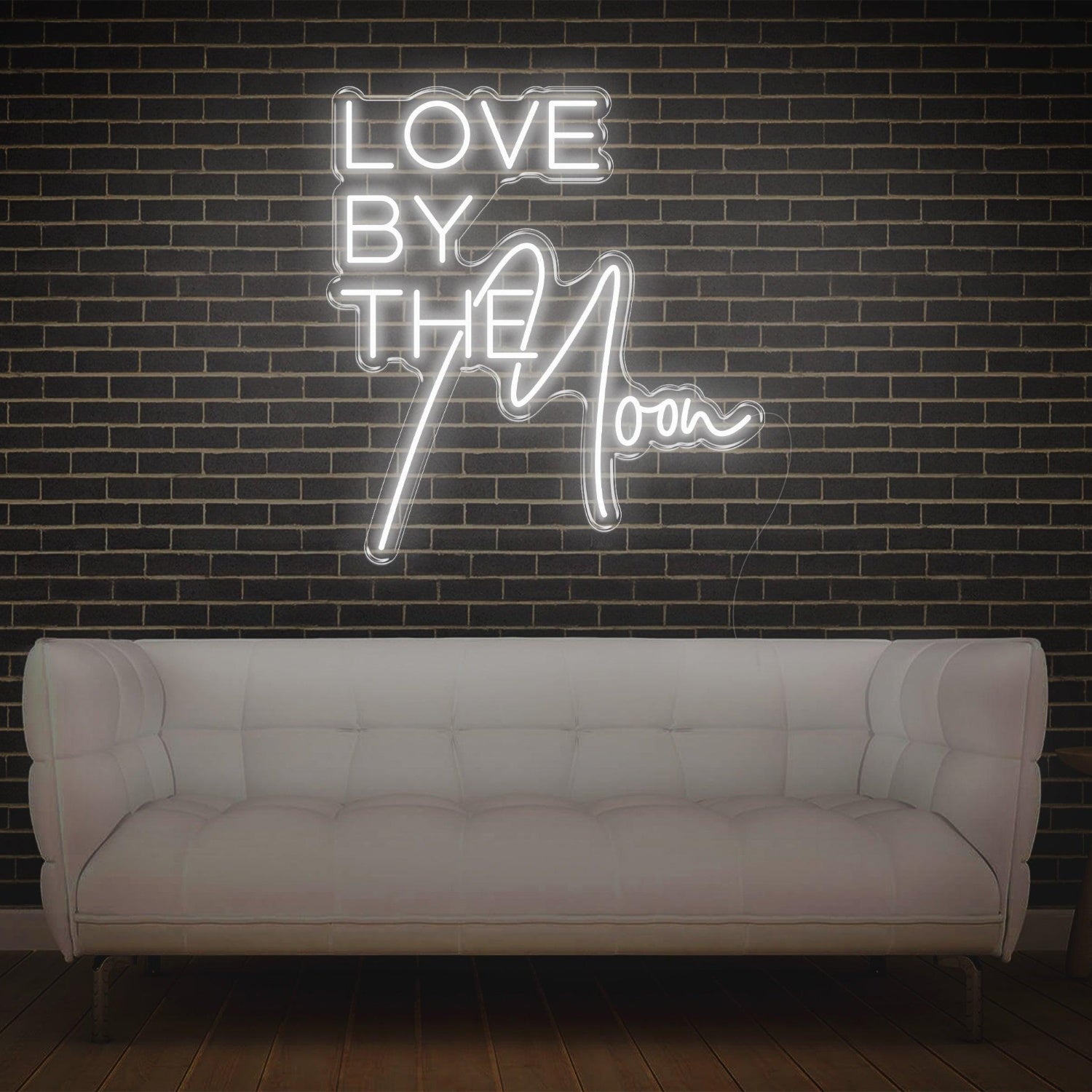 Love By The Moon Led Neon Sign For Romantic Indoor Decor | Shineneon