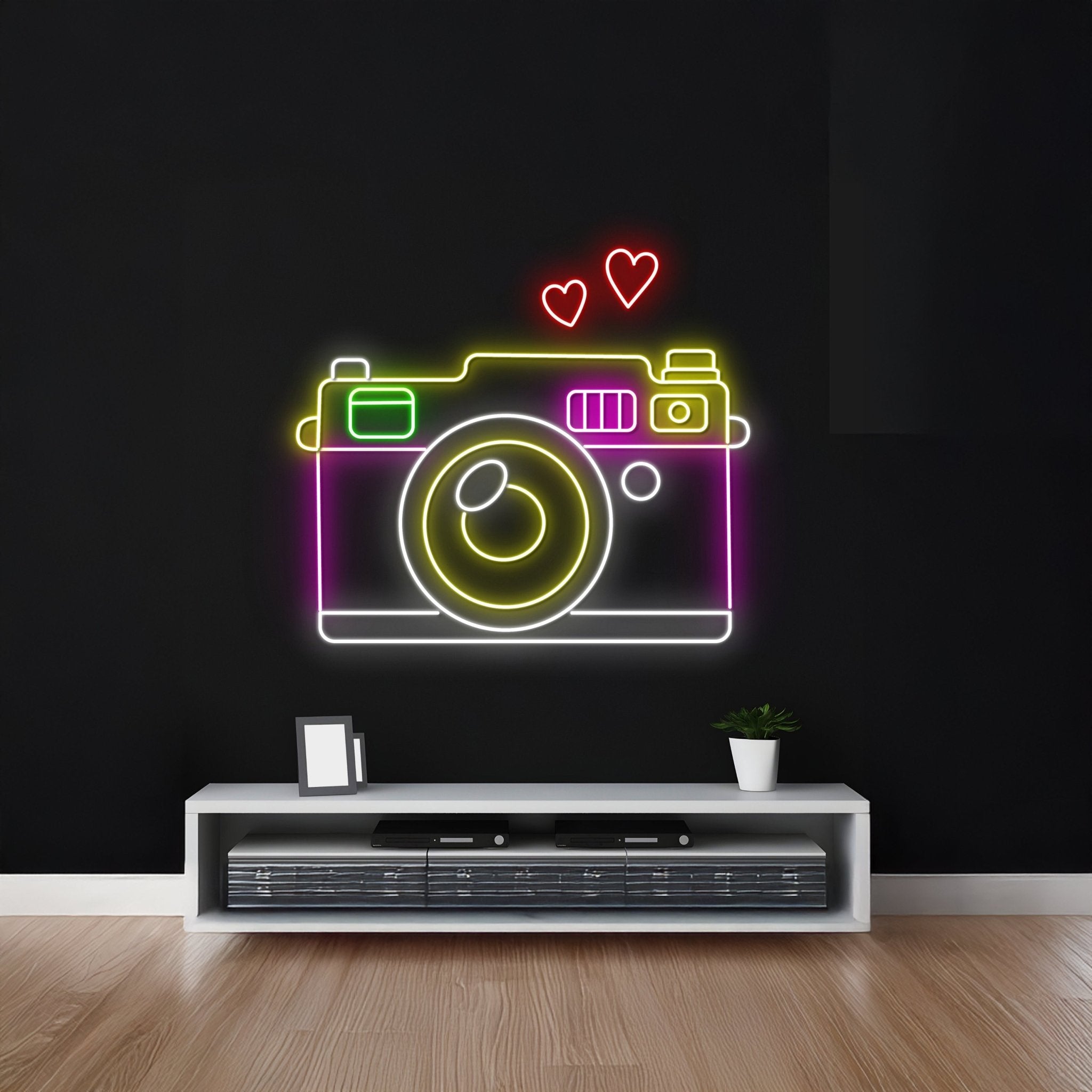 Love Camera Led Light Photograph Room Wall Art Decor - Shineneon