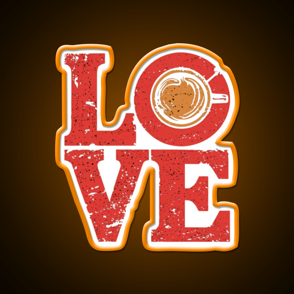 Love Coffee Cafe Led Neon Sign Espresso Bar Art Rgb Color - Shineneon