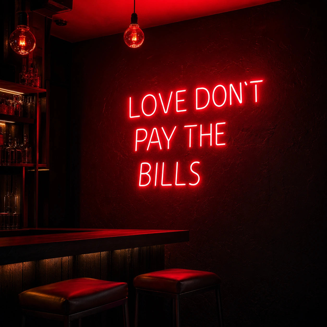 Love Don T Pay The Bills LED Neon Sign Man Cave Neon Sign high-converting product image