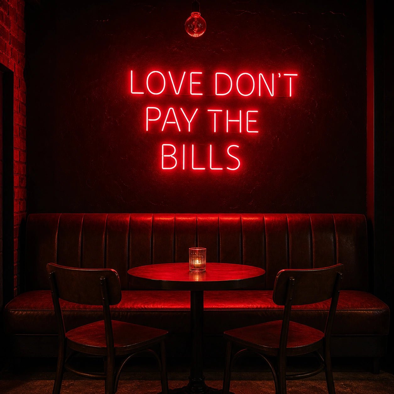 Love Don T Pay The Bills LED Neon Sign Man Cave Neon Sign - Shineneon