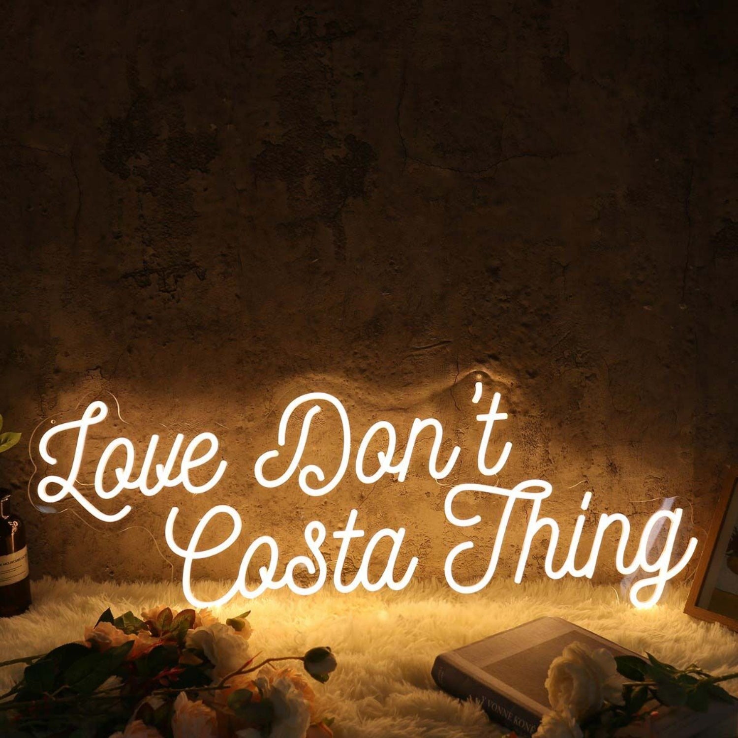 Love Dont Cost A Thing Yellow Neon Sign | Shineneon