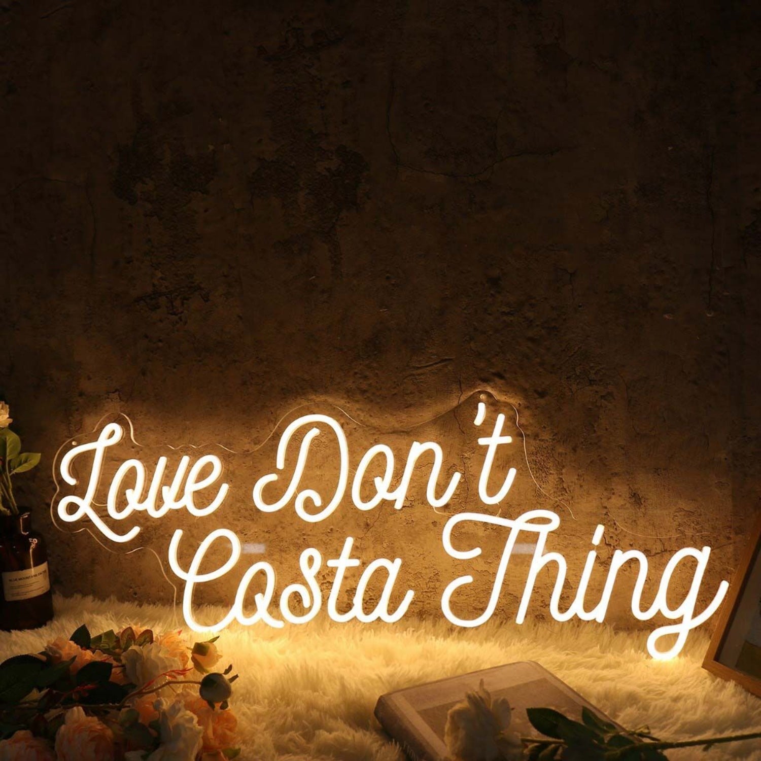 Love Dont Cost A Thing Yellow Neon Sign | Shineneon