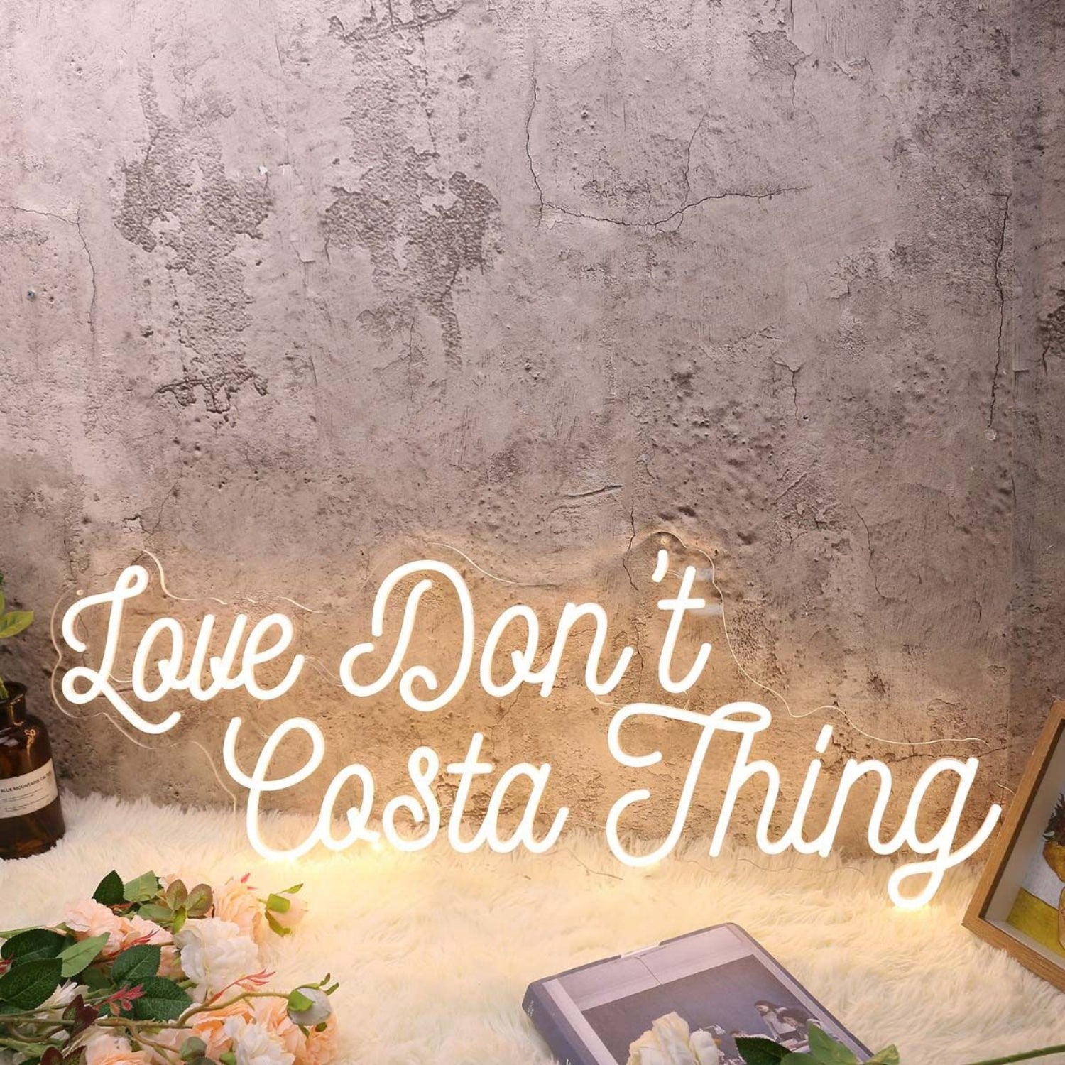 Love Dont Cost A Thing Yellow Neon Sign | Shineneon