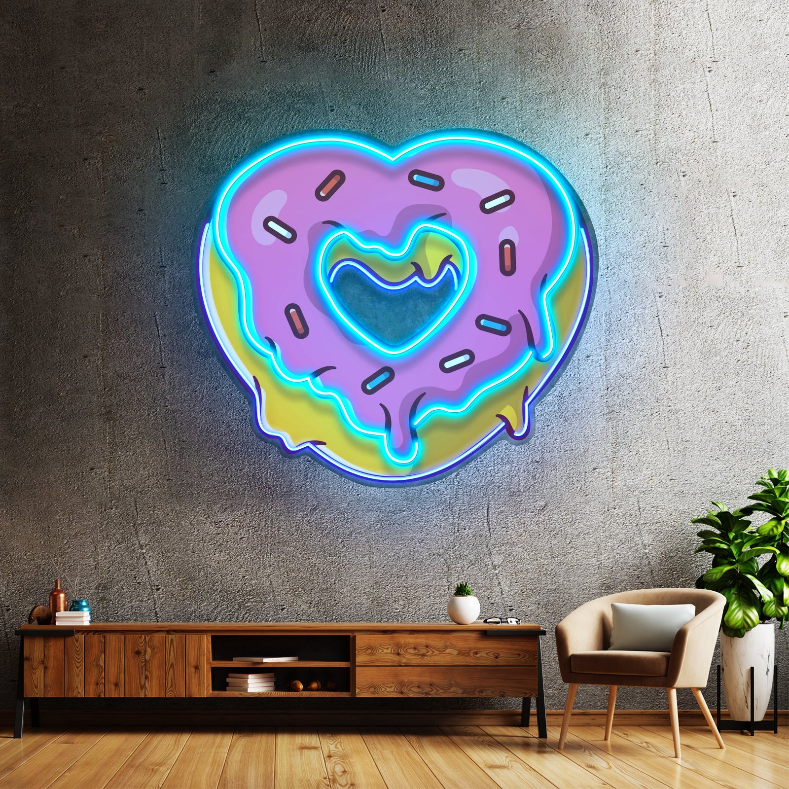 Love Neon Sign Wedding Sign Valentines Neon Heart Sign