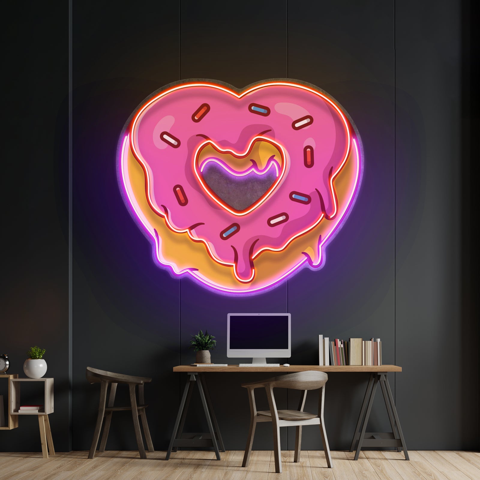 Love Neon Sign Wedding Sign Valentines Neon Heart Sign