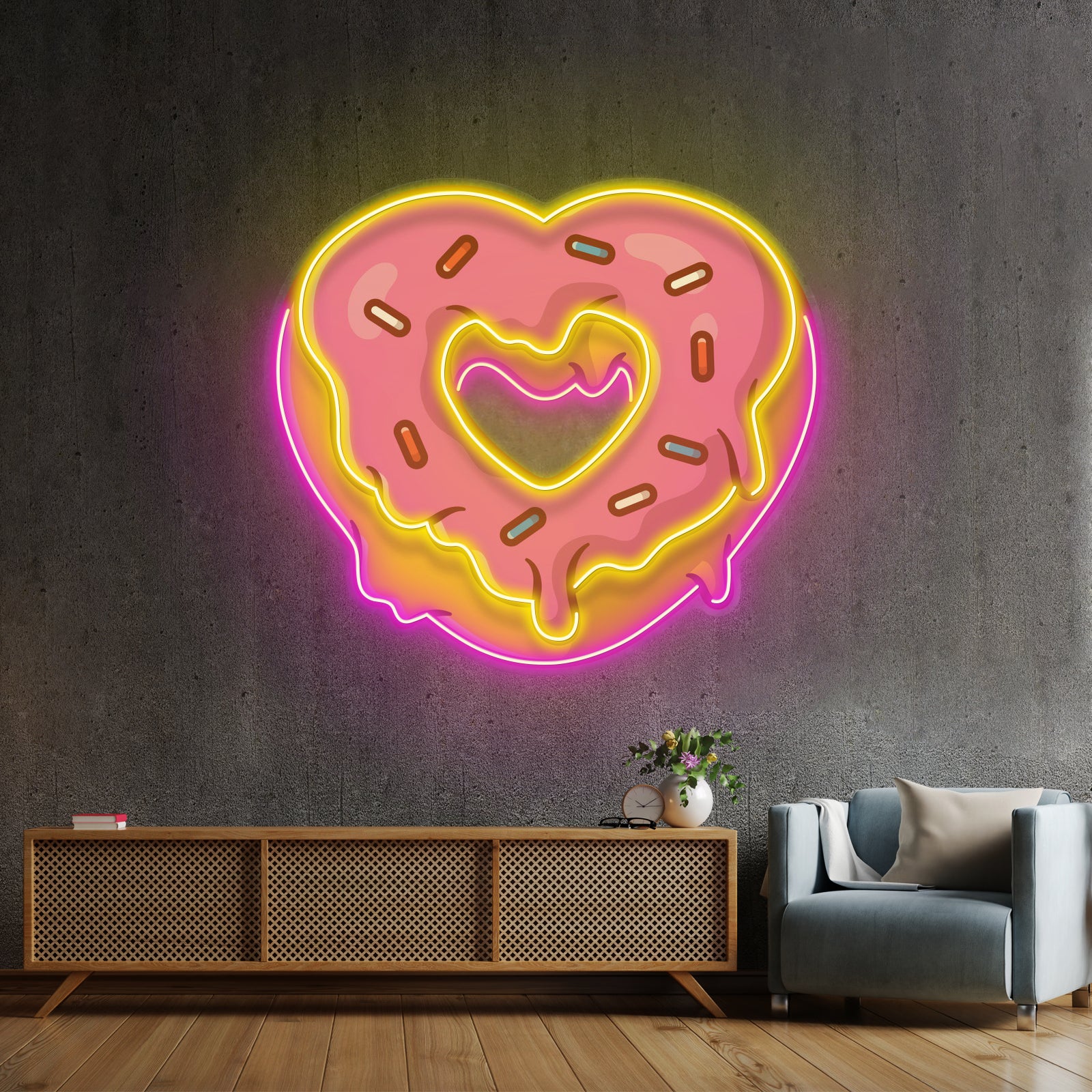 Love Neon Sign Wedding Sign Valentines Neon Heart Sign