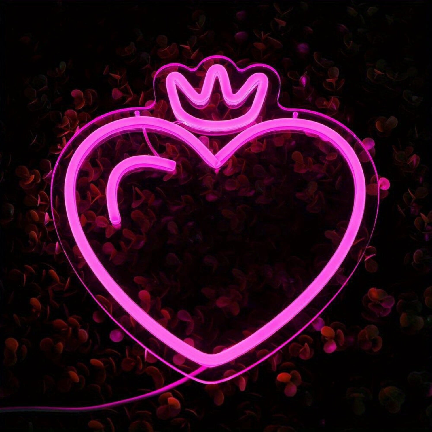 Love-Filled Events The Heart Shape With Crown Led Neon Sign | Shineneon