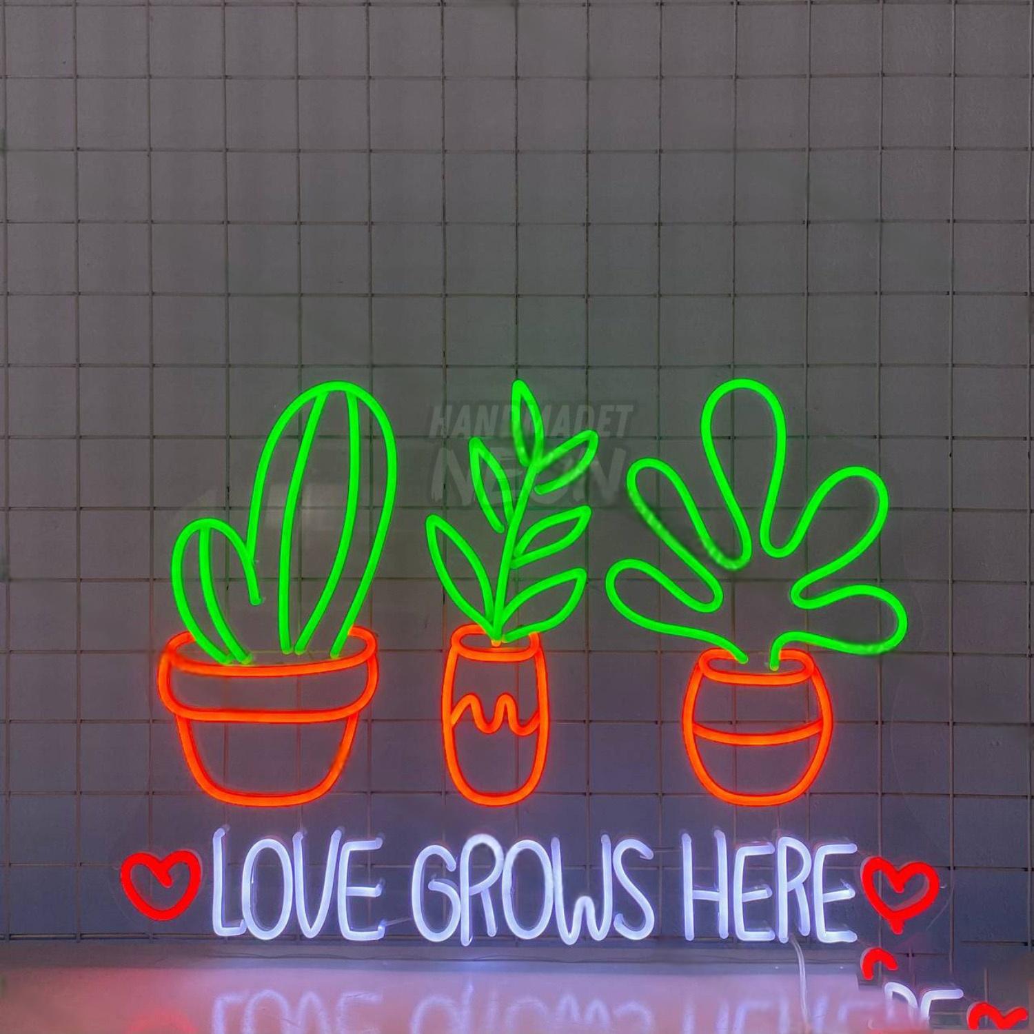 Love Grows Here Led Neon Sign Wall Art | Shineneon