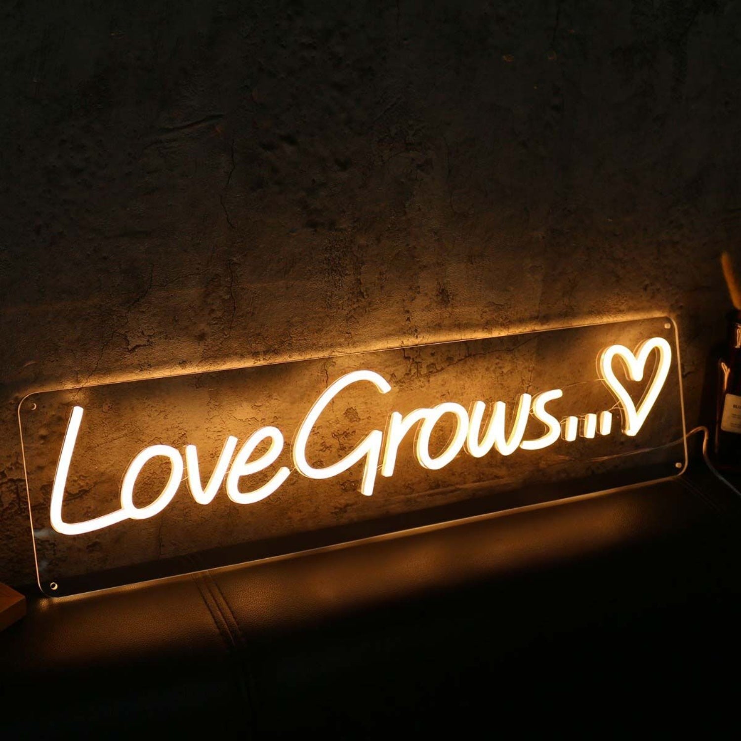 Love Grows Yellow Led Neon Sign - Shineneon