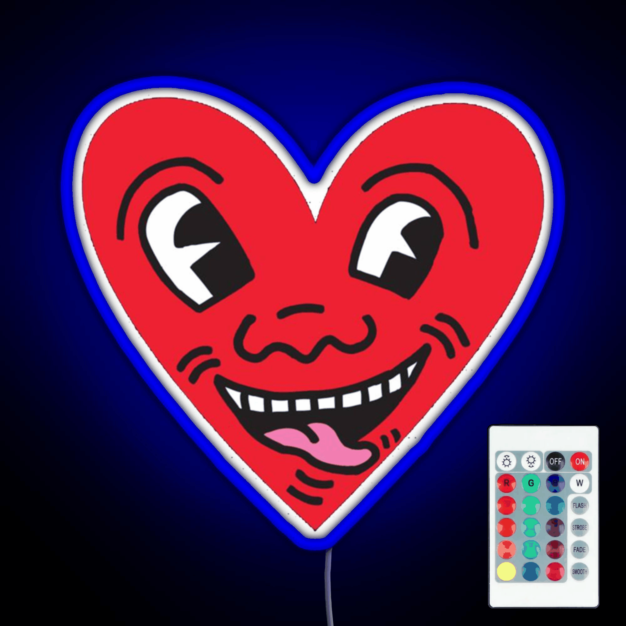 Love Heart Rgb Led Neon Sign Pop Wall Art