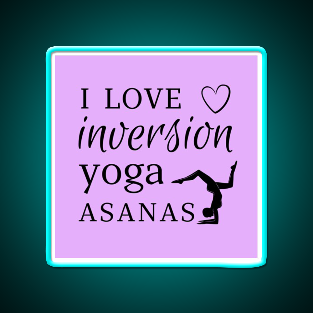 Love Inversion Yoga Asanas Yoga Led Neon Sign For Wellness Space Rgb Color