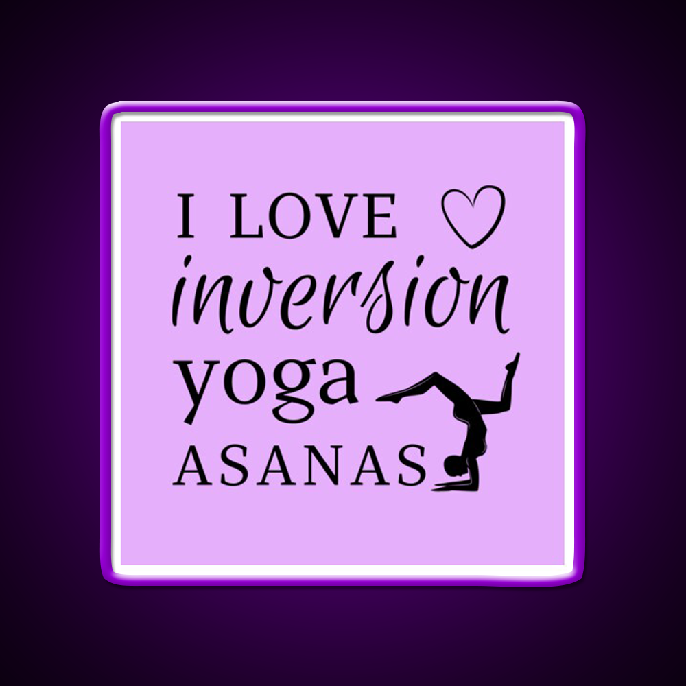 Love Inversion Yoga Asanas Yoga Led Neon Sign For Wellness Space Rgb Color