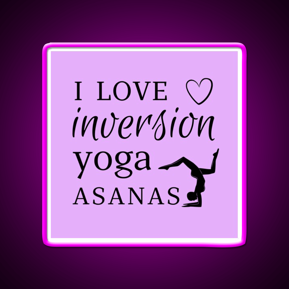 Love Inversion Yoga Asanas Yoga Led Neon Sign For Wellness Space Rgb Color - Shineneon