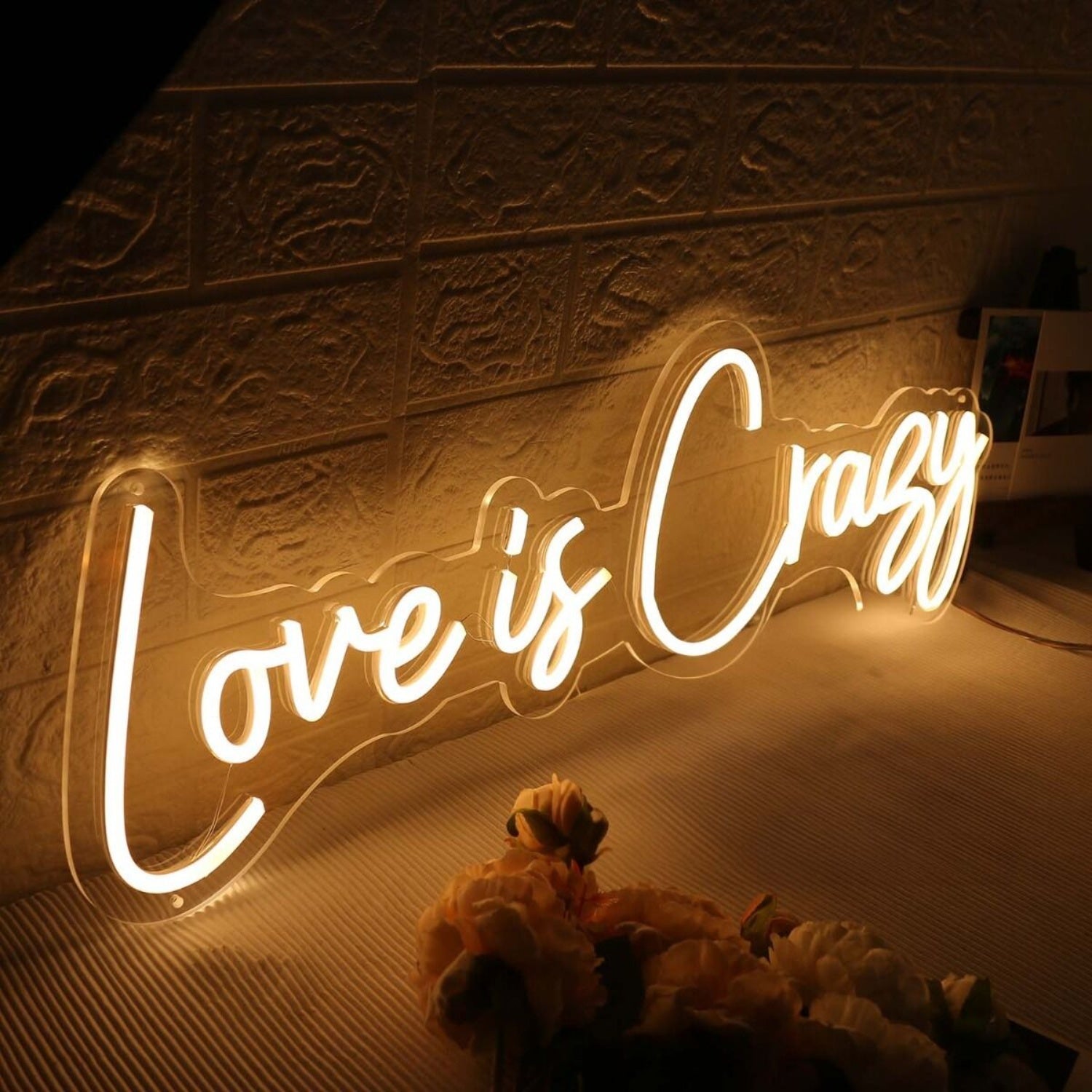 Love Is Crazy Yellow Neon Sign | Shineneon