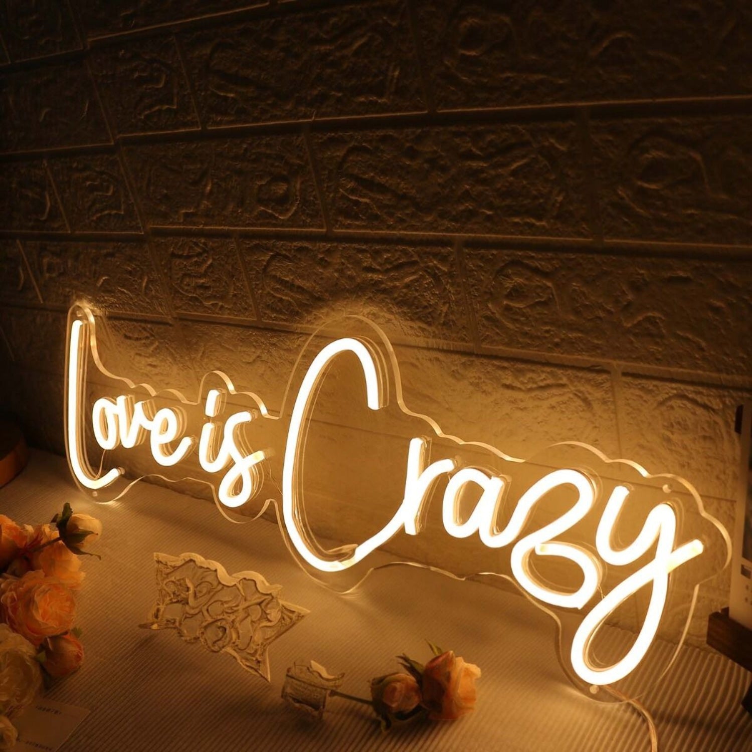 Love Is Crazy Yellow Neon Sign | Shineneon