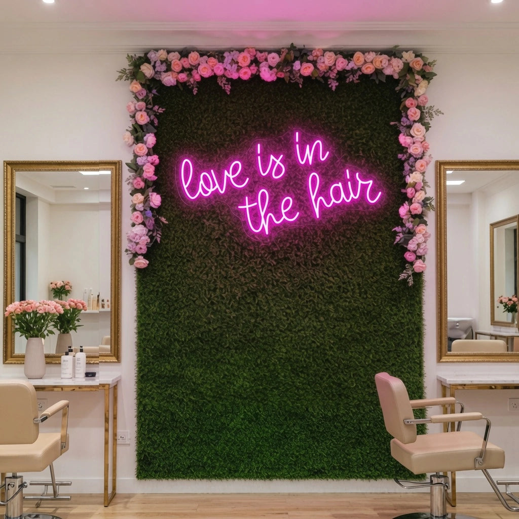 Love Is In The Hair LED Neon Sign Home Decor - 01 Original Product Image