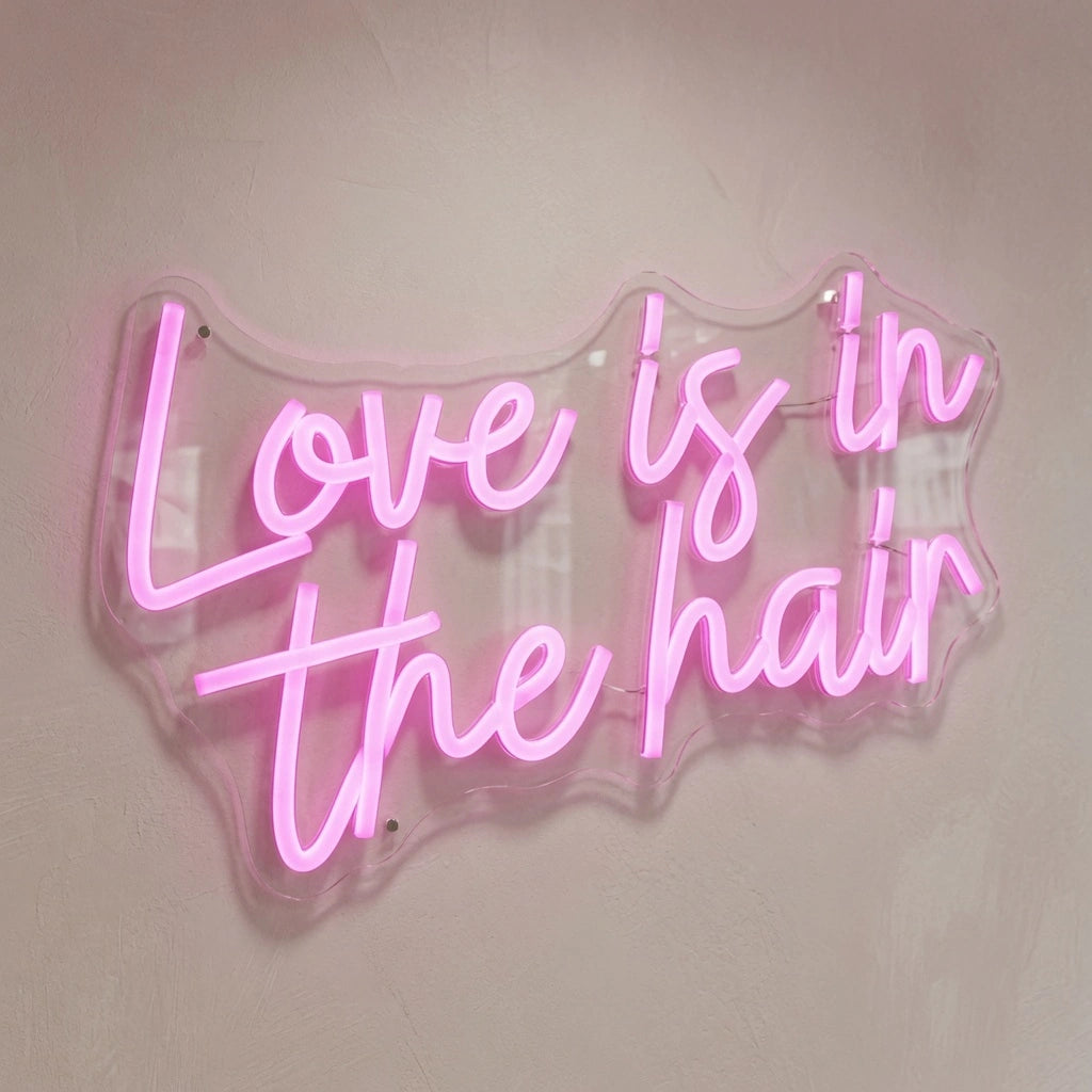 Love Is In The Hair LED Neon Sign Living Room Decor - 04 Size Image