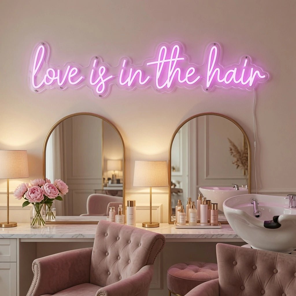 Love Is In The Hair LED Neon Sign Wall Neon Sign - Shineneon