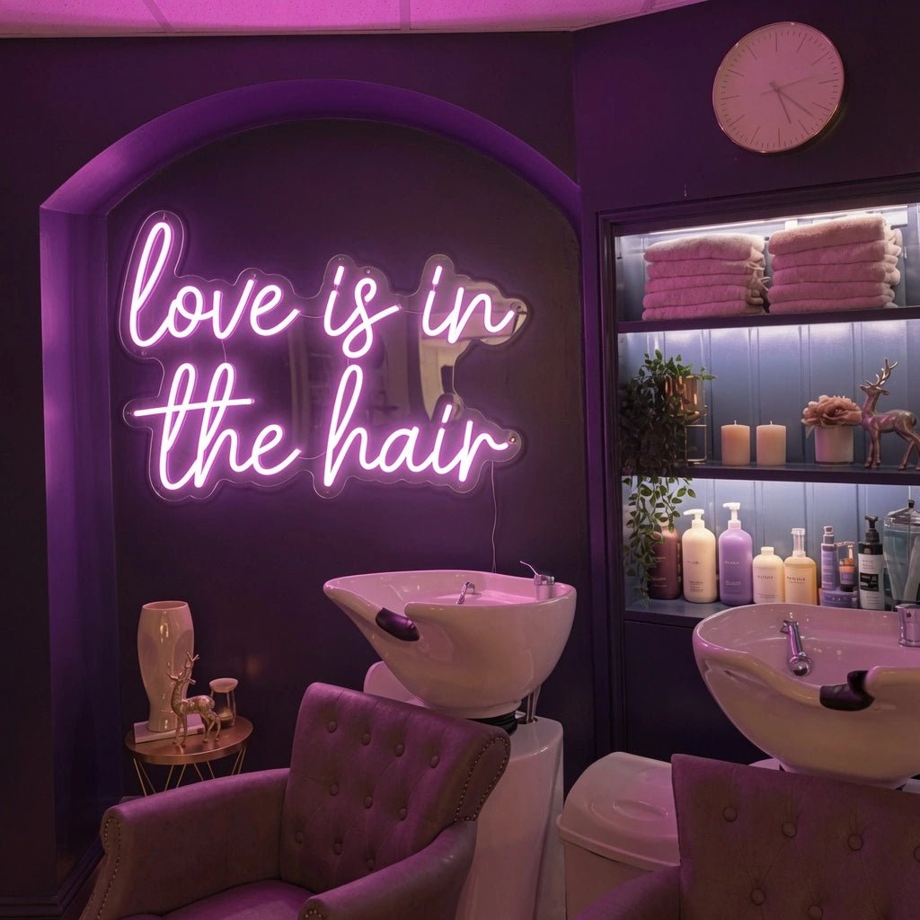 Love Is In The Hair LED Neon Sign Wall Neon Sign - Shineneon