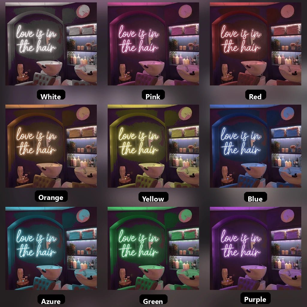 Love Is In The Hair LED Neon Sign Wall Neon Sign - Shineneon